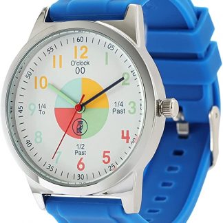 Analog Watches for Kids Telling Time Teaching Tool (Great for Boys and Girls Ages 5-15) - Blue