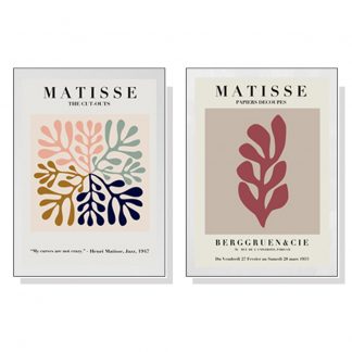 Matisse 2 Sets White Frame Canvas Wall Art